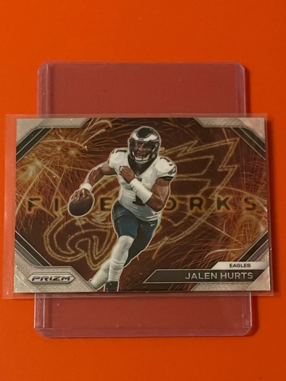 Jalen Hurts #F-1 2023 Panini Prizm [Fireworks] Football Trading Card